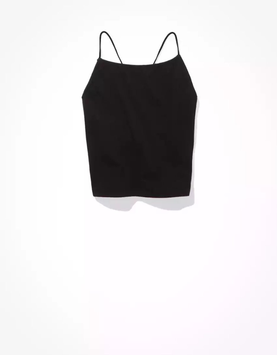 Debardeur American Eagle AE Lanières-Go-Lucky Cami Noir Femme | CGM-99586897